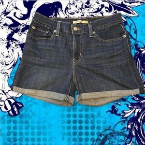 Levi's Dark Blue Jean Shorts for Women